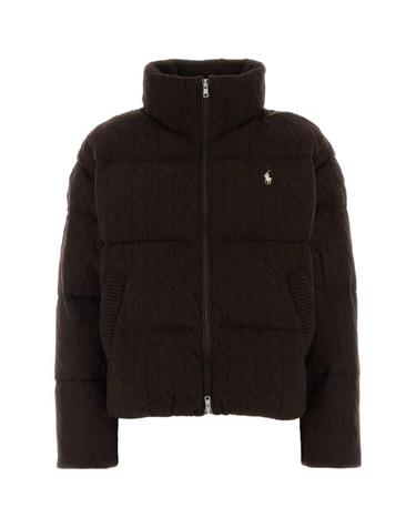 [해외직구][X45]폴로  211A10457 003 여성 자켓 베스트 블레이저 봄버 데님 Dark brown wool blend padded jacket