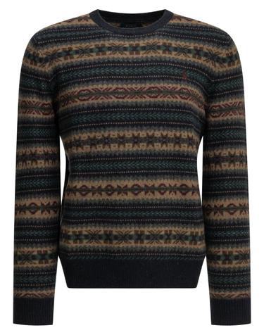[해외직구][V90]폴로  710B26783001NAVY COMBO 남성 니트 스웨터 가디건 Fair Isle Crew Neck Sweater