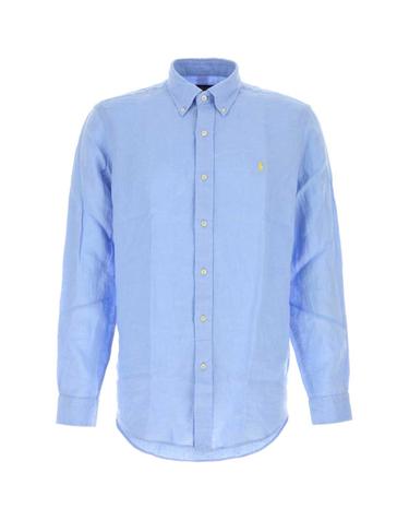 [해외직구][X45]폴로  710966294 509 남성 셔츠 남방 긴팔 반팔 Powder blue linen shirt