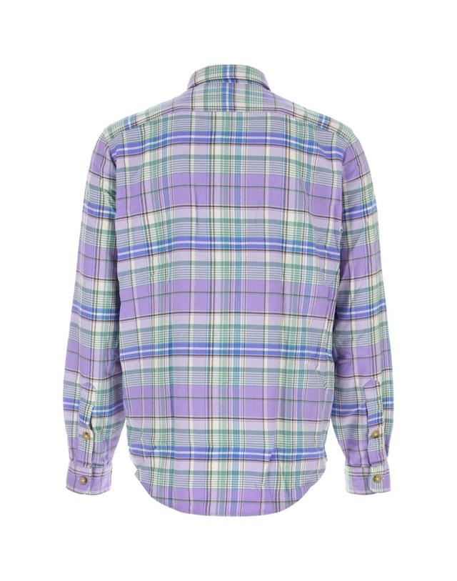 폴로 랄프로렌 [해외직구][X45]폴로 710B19883 001 남성 셔츠 남방 긴팔 반팔 Embroidered flannel shirt 착용컷