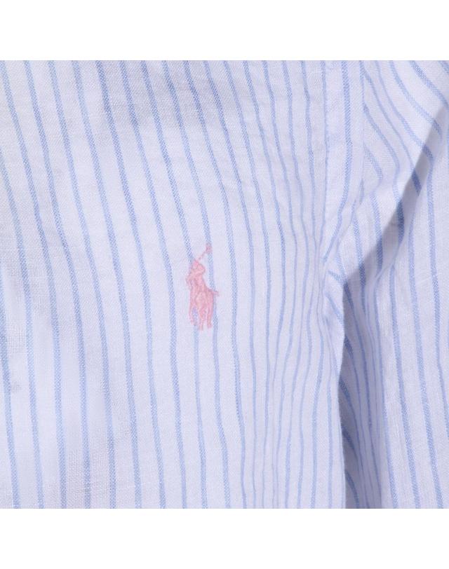 폴로 랄프로렌 [해외직구][S27]폴로 710B15647002 남성 셔츠 블라우스 남방 클래식 반팔셔츠 긴팔셔츠 긴팔 WHITE BLUE LINEN SHIRT 착용컷