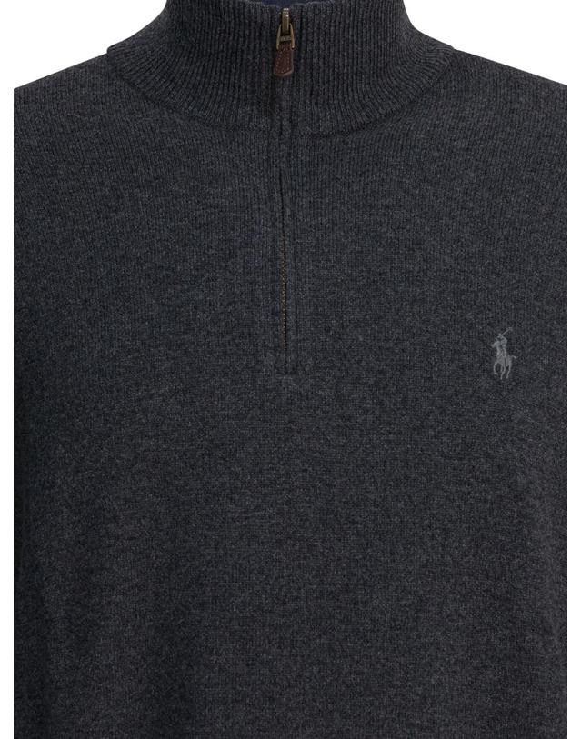 폴로 랄프로렌 [해외직구][V90]폴로 710876756017DARK CHARCOAL HEATHER 남성 니트 스웨터 가디건 Sweater with a half zip and logo 착용컷