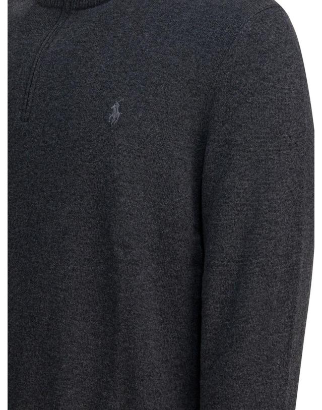 폴로 랄프로렌 [해외직구][V90]폴로 710876756017DARK CHARCOAL HEATHER 남성 니트 스웨터 가디건 Sweater with a half zip and logo 착용컷