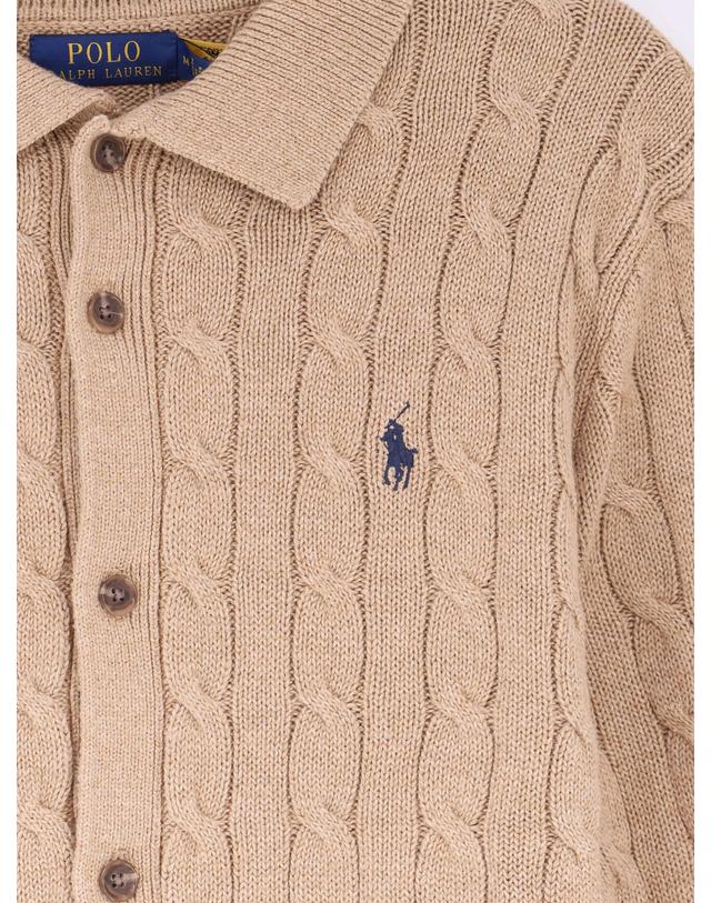 폴로 랄프로렌 [해외직구][N85]폴로 710979114 남성 니트 스웨터 가디건 POLO RALPH LAUREN Cotton cardigan with braided knit 착용컷