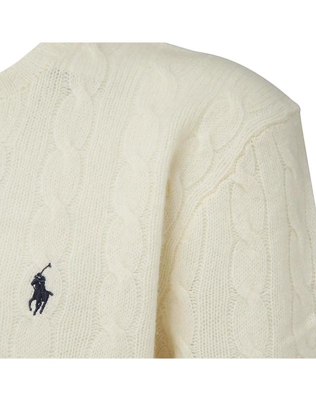 폴로 랄프로렌 [해외직구][Q11]폴로 710876762010 남성 니트 스웨터 WHITE WOOL KNITWEAR 착용컷
