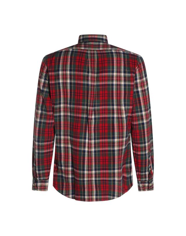폴로 랄프로렌 [해외직구][Q11]폴로 710B30242001 남성 셔츠 남방 RED COTTON SHIRT 착용컷