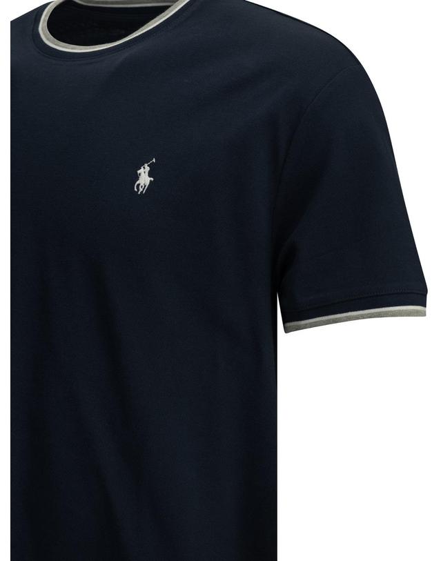 폴로 랄프로렌 [해외직구][V90]폴로 710963492001NEWPORT NAVY 남성 티셔츠 긴팔 반팔 Crewneck T shirt with logo 착용컷