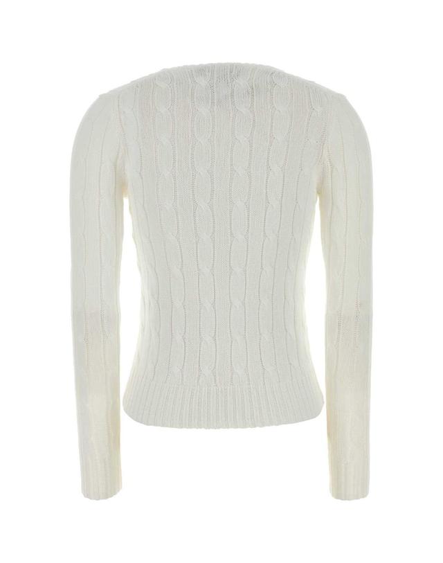 폴로 랄프로렌 [해외직구][X45]폴로 211971870 003 여성 스웨터 니트 가디건 White cotton sweater 착용컷