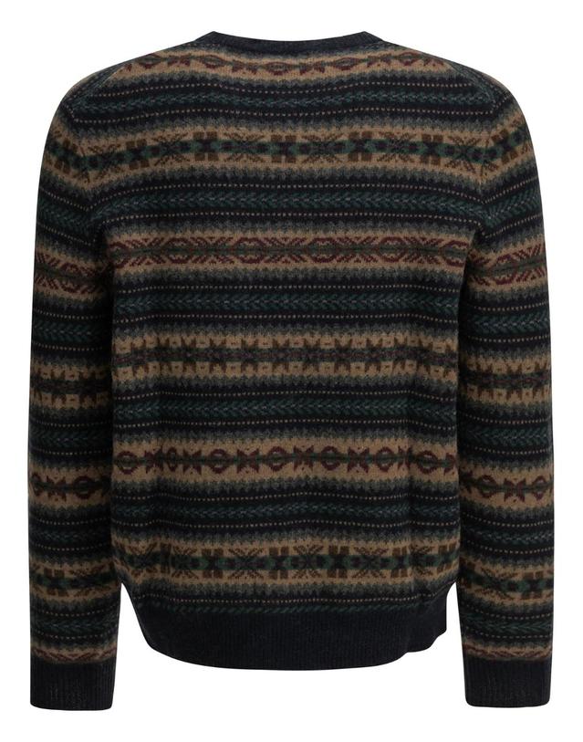 폴로 랄프로렌 [해외직구][V90]폴로 710B26783001NAVY COMBO 남성 니트 스웨터 가디건 Fair Isle Crew Neck Sweater 착용컷