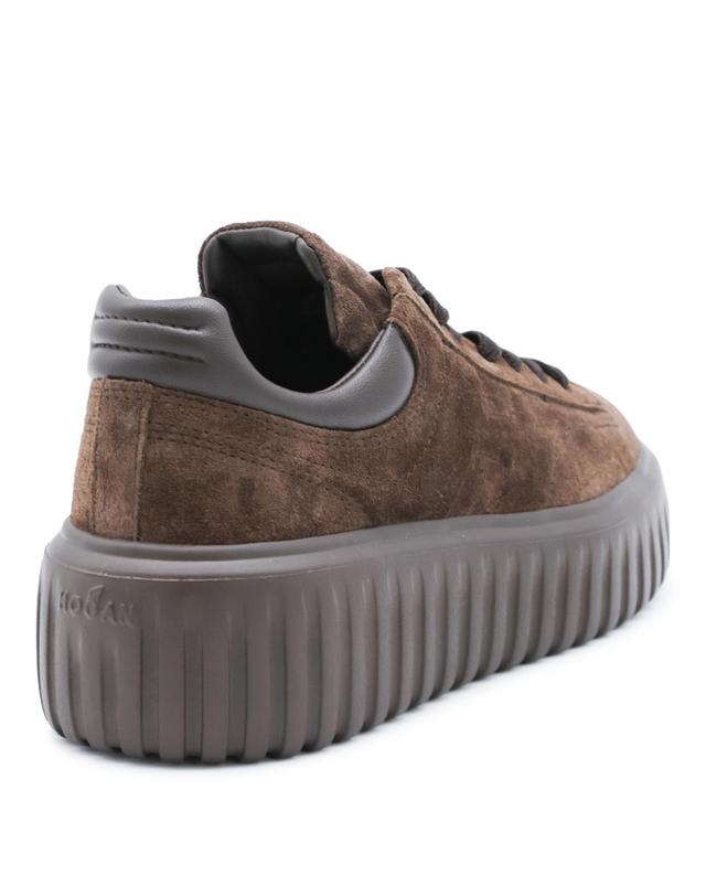 호간 [해외직구][Q11]호건 HXW6450FC6TPJQ0UV2 여성 스니커즈 BROWN SUEDE H STRIPES SNEAKERS 착용컷