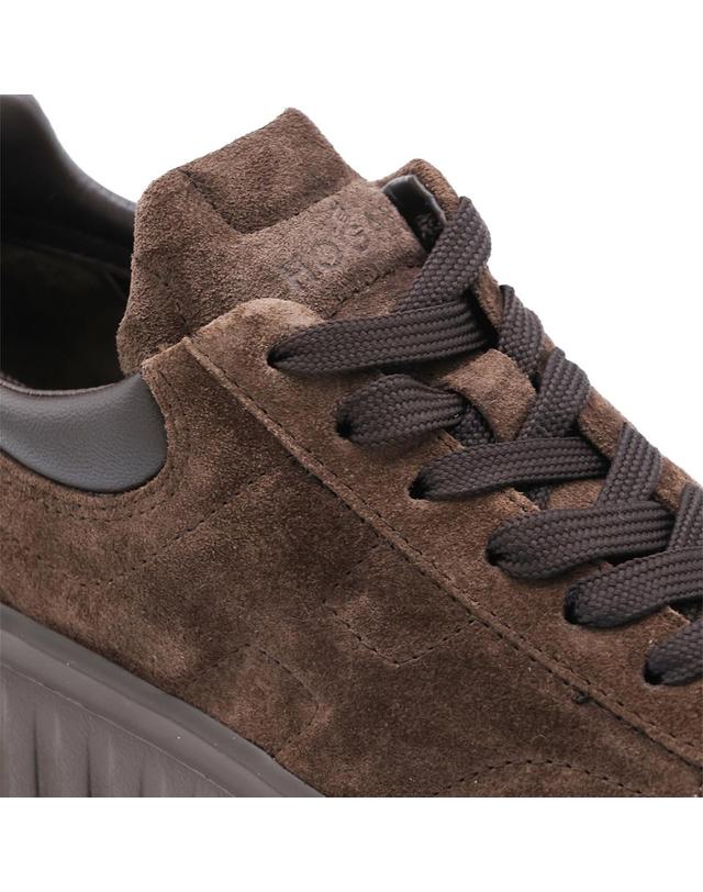 호간 [해외직구][Q11]호건 HXW6450FC6TPJQ0UV2 여성 스니커즈 BROWN SUEDE H STRIPES SNEAKERS 착용컷