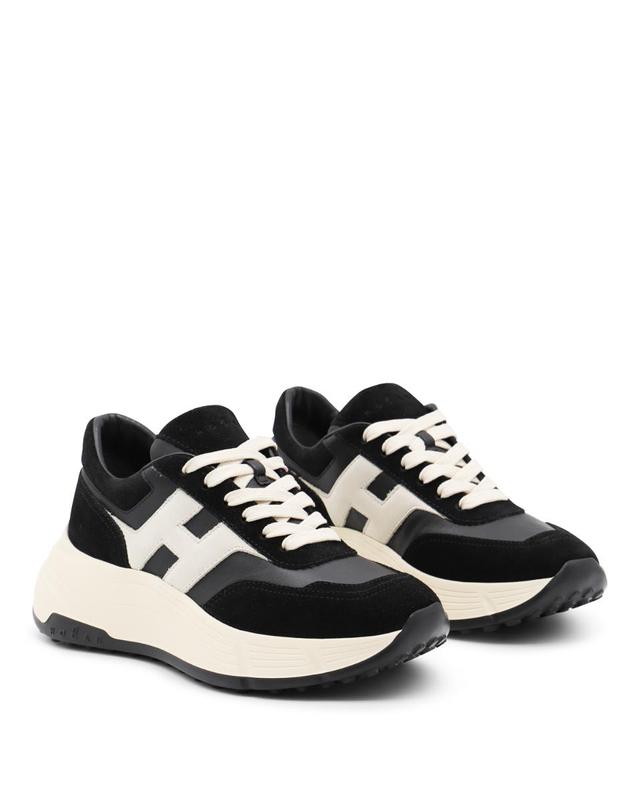 호간 [해외직구][Q11]호건 HXW6690FR30UHG1023 여성 스니커즈 BLACK AND WHITE LEATHER SNEAKERS 착용컷
