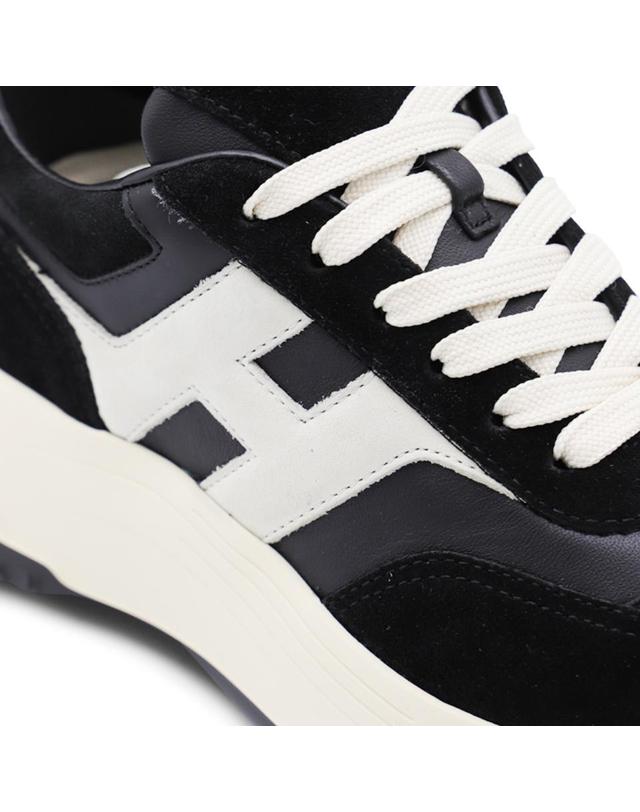 호간 [해외직구][Q11]호건 HXW6690FR30UHG1023 여성 스니커즈 BLACK AND WHITE LEATHER SNEAKERS 착용컷
