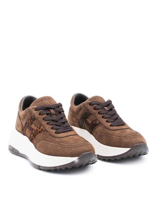 호간 [해외직구][B47]호건 HXW6690FR30VH80R1D 여성 스니커즈 로우탑 BROWN SUEDE HI FI SNEAKERS 착용컷