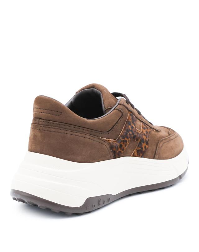 호간 [해외직구][B47]호건 HXW6690FR30VH80R1D 여성 스니커즈 로우탑 BROWN SUEDE HI FI SNEAKERS 착용컷