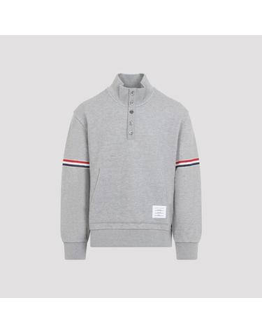 [해외직구][D14]톰브라운 MJT590AJ0328 055 LT GREY 남성 맨투맨 후드 스웨트셔츠 집업 Thom Browne Funnel Neck Pullover
