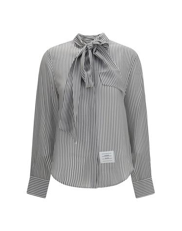 [해외직구][K68]톰브라운 FLL210A06205 035 여성 셔츠 남방 긴팔 반팔 블라우스 Striped silk Shirt with removable collar