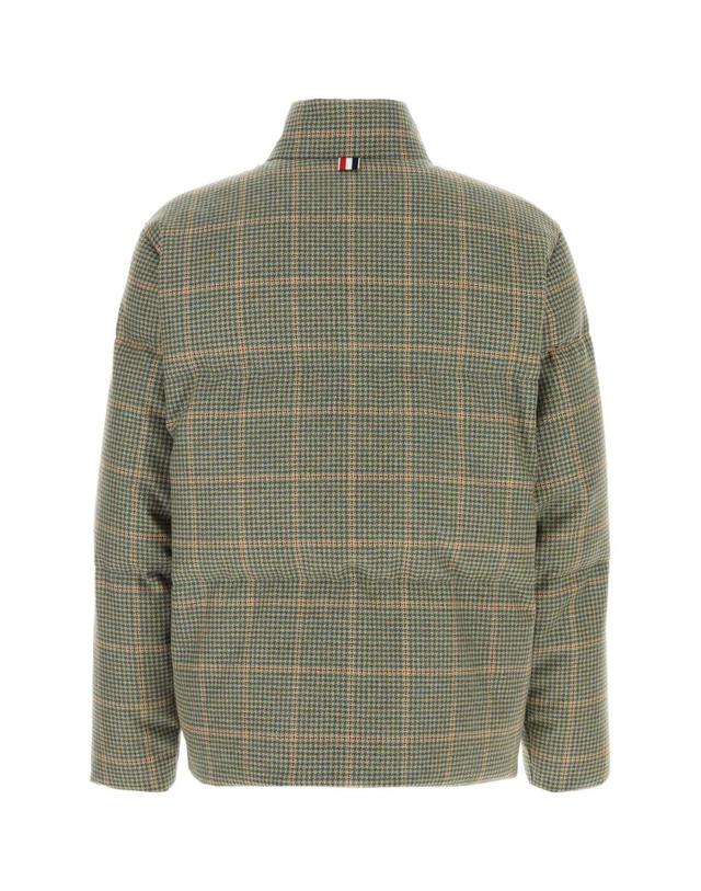 톰브라운 [해외직구][X45]톰브라운 MJD091XF0962 350 남성 다운자켓 패딩 파카 잠바 Embroidered wool reversible down jacket 착용컷