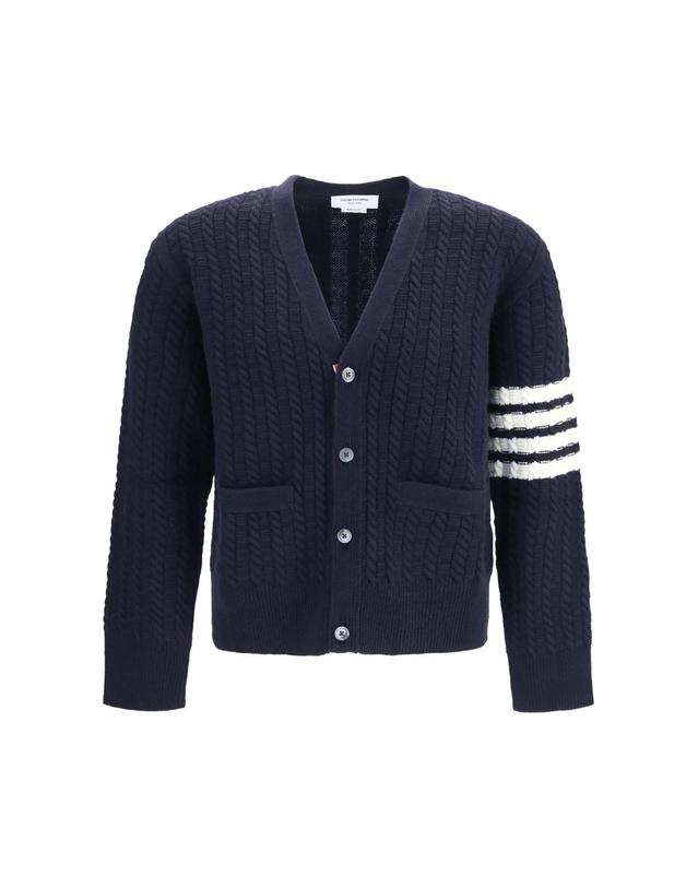 [해외] [K68]톰브라운 MKC661AY1005 415 남성 니트 스웨터 가디건 V neck Sweater with Anchor embroidery on the back FH5CXX007