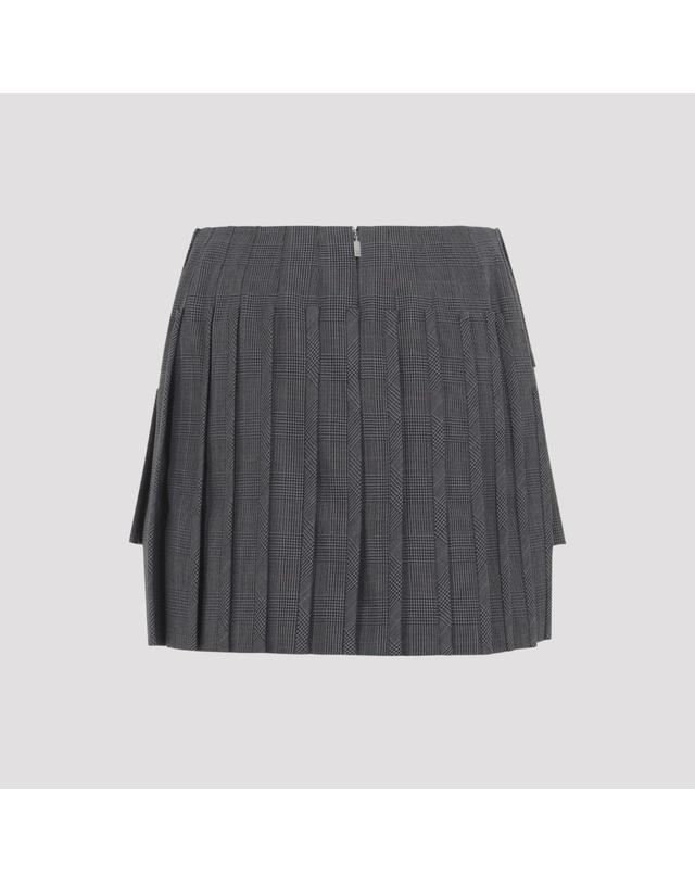 톰브라운 [해외직구][D14]톰브라운 FGR101BF1304 025 DARK GREY 여성 스커트 치마 Thom Browne Low Rise Mini Narrow Pleated Skirt 착용컷