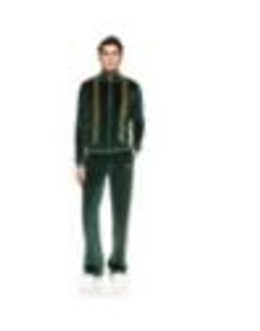 [해외직구][G95]카사블랑카 AW26JTR39701GREEN 남성 조거팬츠 스웨트팬츠 면바지 카고팬츠 와이드팬츠 바지 VELOUR STRIPE TRACK PANT