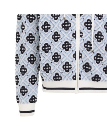 [해외직구][D14]카사블랑카 MPF26KW140401 CC MONOGRAM 남성 맨투맨 후드 스웨트셔츠 집업 Casablanca Monogram Zip Hp Hoodie