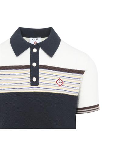 [해외직구][D14]카사블랑카 MAW26KW149101 MULTI 남성 티셔츠 상의 탑 Casablanca Cafe Stripe Polo Shirt