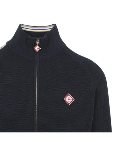 [해외직구][D14]카사블랑카 MAW26KW150901 NAVY 남성 니트 스웨터 가디건 Casablanca Cafe Culture Track Jacket