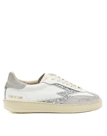 [해외직구][S27]MOACONCEPT MG630CO2 여성 로우탑 하이탑 슬립온 스니커즈 신발 구두 운동화 WHITE AND SILVER LEATHER CLUB SNEAKERS