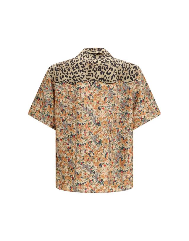 발렌티노 [해외직구][K68]발렌티노 9V3AA311BJ1 QD7 남성 셔츠 남방 긴팔 반팔 Short sleeve floral and leopard print Shirt 착용컷