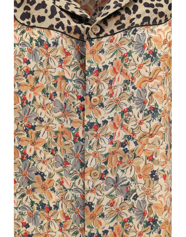 발렌티노 [해외직구][K68]발렌티노 9V3AA311BJ1 QD7 남성 셔츠 남방 긴팔 반팔 Short sleeve floral and leopard print Shirt 착용컷