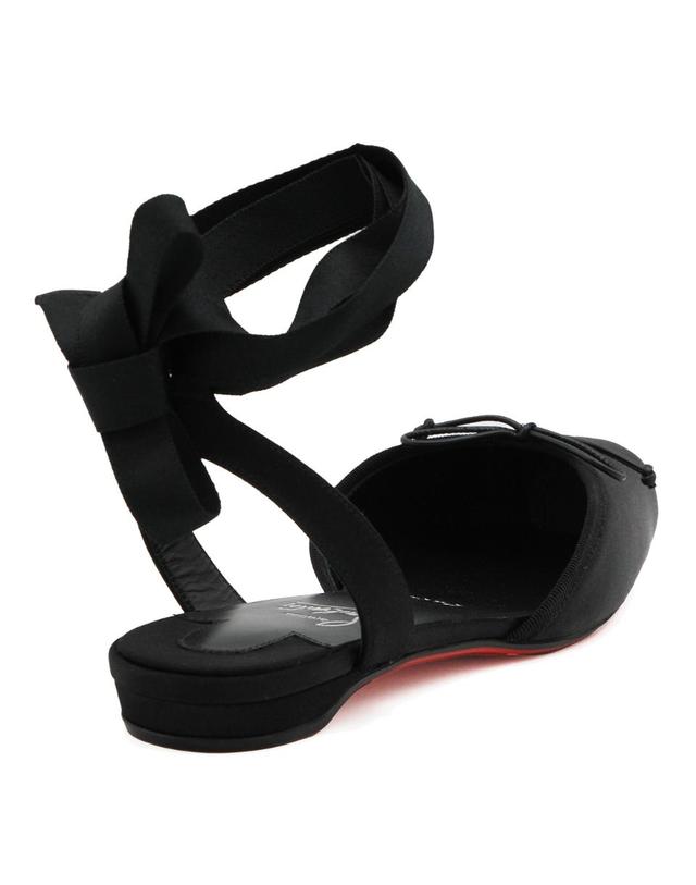 크리스찬 루부탱 [해외직구][Q11]크리스찬루부탱 3260038B439 여성 플랫슈즈 BLACK CREPE SATIN CASSIA FLATS 착용컷