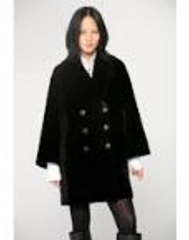 [해외직구][G95]Desa K15318BLACKDESIRE 여성 코트 트렌치코트 케이프 자켓 SHEARLING DOUBLE BREASTED CABAN