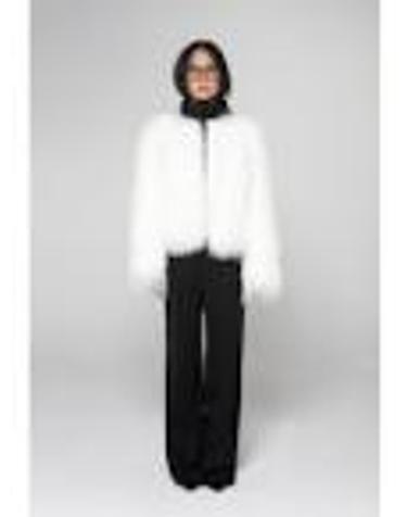 [해외직구][G95]Desa K15292WHITEDOVE 여성 코트 트렌치코트 케이프 자켓 MONGOLIA SHEEPSKIN JACKET