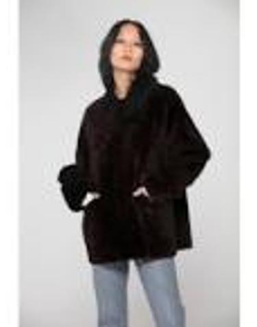 [해외직구][G95]Desa K151771MAHAGONY 여성 코트 트렌치코트 케이프 자켓 SHEARLING REVERSIBLE BOXY JACKET