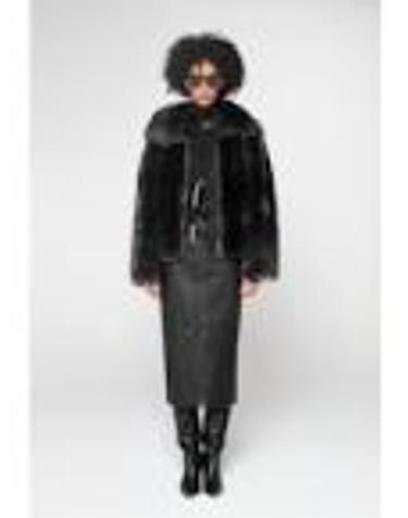 [해외직구][G95]Desa K15182BLACKDESIRE 여성 코트 트렌치코트 케이프 자켓 SHEARLING HIGH COLLAR JACKET