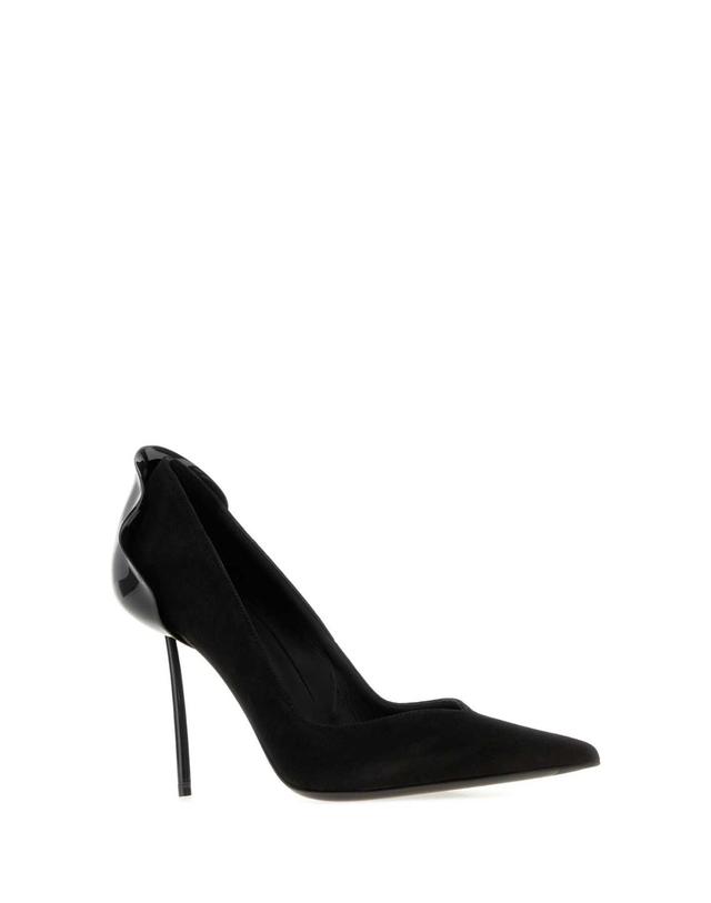 레실라 [해외직구][X45]LE SILLA 3115E090BXPPCAMOSCIO 001 여성 펌프스 슬링백 하이힐 스트랩힐 Black suede Petalo pumps 착용컷