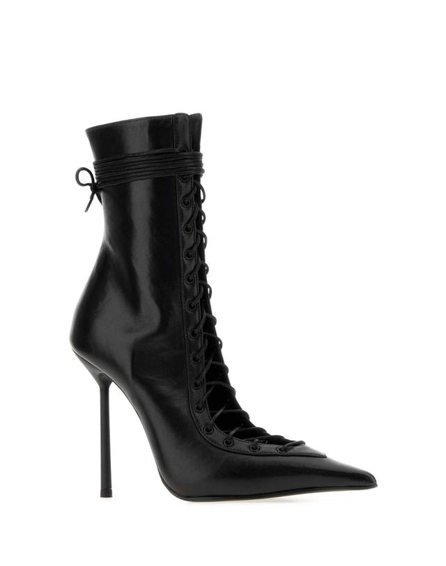 레실라 [해외직구][X45]LE SILLA 4249B100MBPPNEMESI 377 여성 펌프스 슬링백 하이힐 스트랩힐 Black leather Colette ankle boots 착용컷