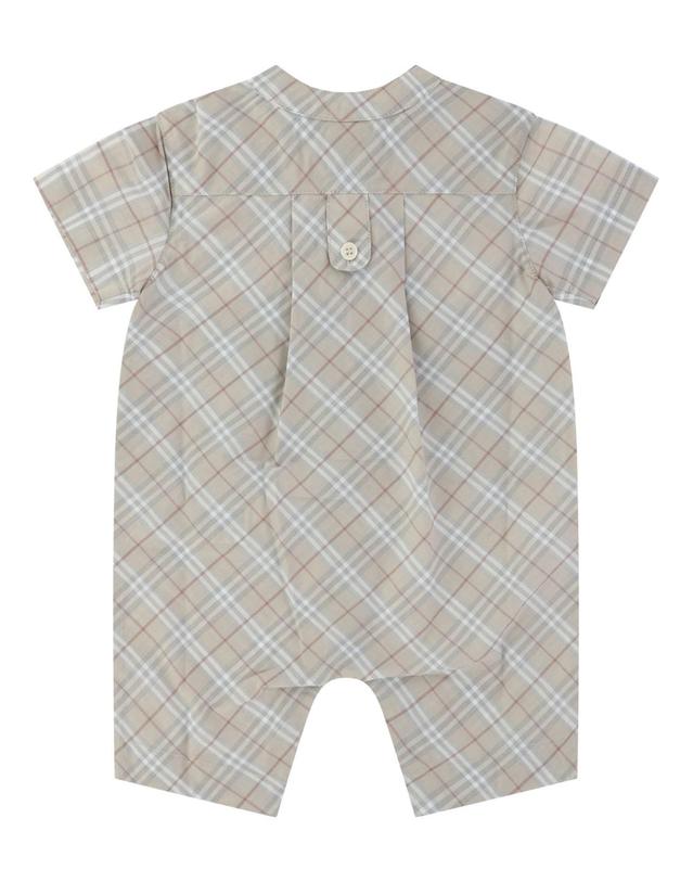 버버리 키즈 [해외직구][V90]버버리 8089277 키즈 바디수트 우주복 신생아 영유아 출산선물 Check cotton playsuit 착용컷