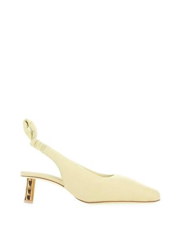 [해외직구][X45]보이 PUFFYSLINGBACKPUMP PALELIME 여성 펌프스 슬링백 하이힐 스트랩힐 Pastel yellow nappa leather Puffy pumps