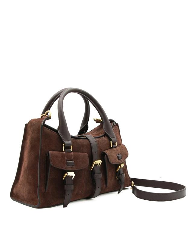 멀버리 [해외직구][Q11]멀버리 HH9979047F614F614 여성 탑핸들백 가방 BROWN LEATHER ROXANNE SMALL TOP HANDLE BAG 착용컷