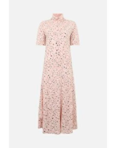 [해외직구][E32]RABANNE 26HCRO397PO0545V576 여성 롱드레스 원피스 RABANNE floral embroidered long dress with sequins