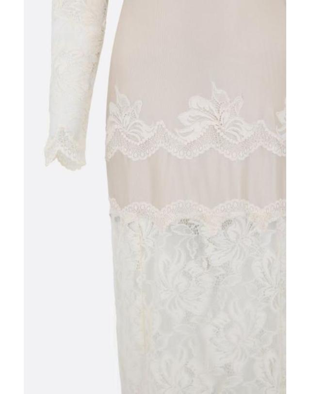 파코라반 라반 [해외직구][E32]RABANNE 25PJRO043PA0170P105 여성 롱드레스 원피스 RABANNE lace and jersey long dress 착용컷