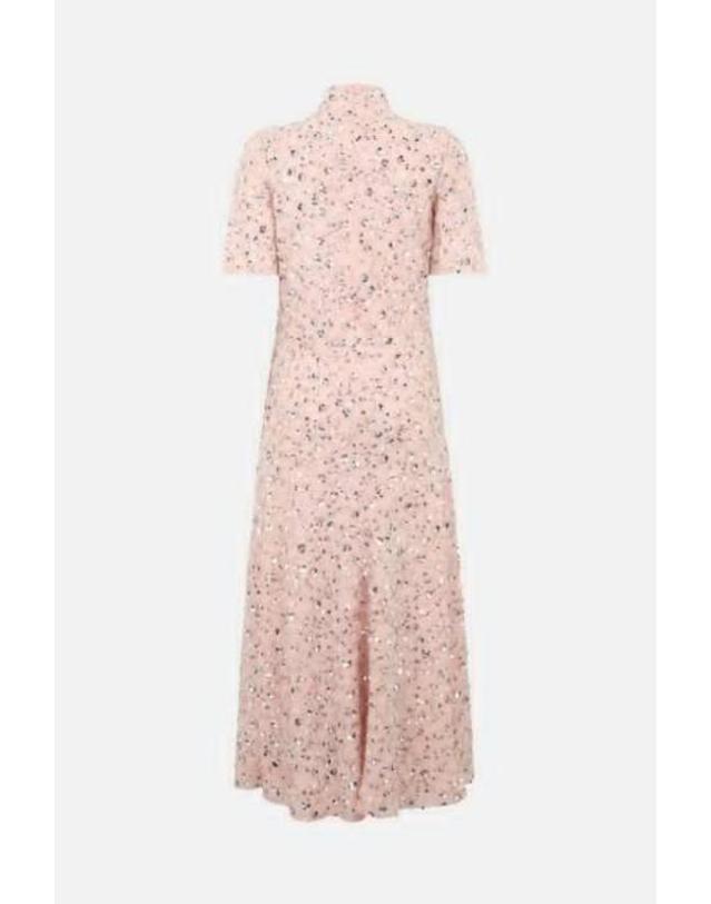 파코라반 라반 [해외직구][E32]RABANNE 26HCRO397PO0545V576 여성 롱드레스 원피스 RABANNE floral embroidered long dress with sequins 착용컷