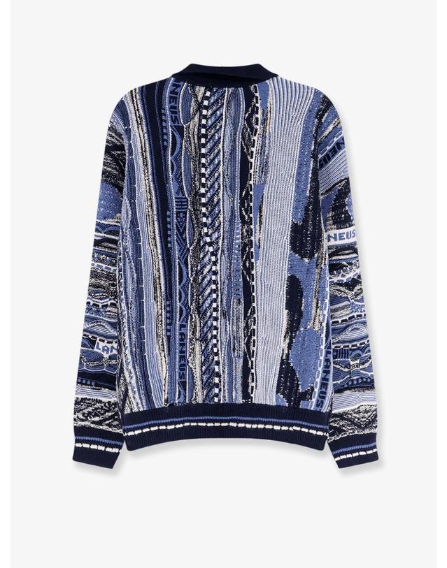 라니우스 [해외직구][N85]LANEUS F6LAMAKS067 남성 니트 스웨터 가디건 LANEUS Jacquard pattern cardigan 착용컷