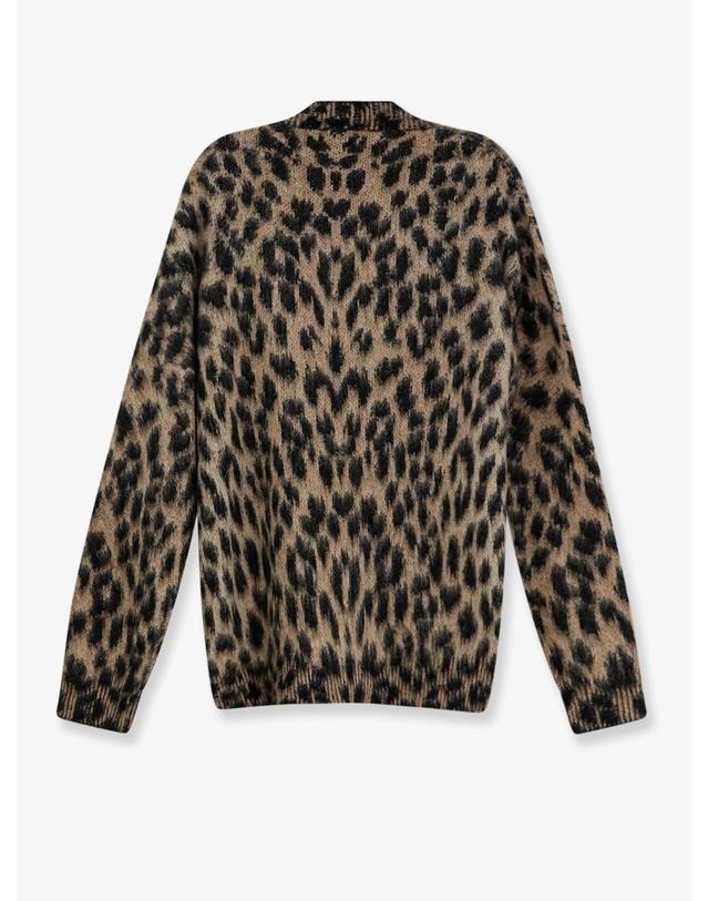 라니우스 [해외직구][N85]LANEUS F6LAMACA050 남성 니트 스웨터 가디건 LANEUS Leopard print knit cardigan 착용컷
