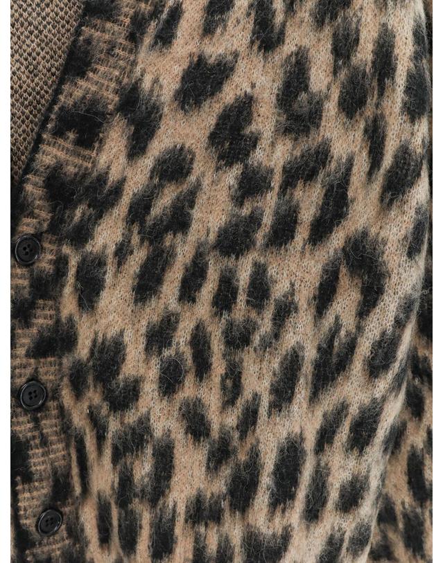 라니우스 [해외직구][N85]LANEUS F6LAMACA050 남성 니트 스웨터 가디건 LANEUS Leopard print knit cardigan 착용컷