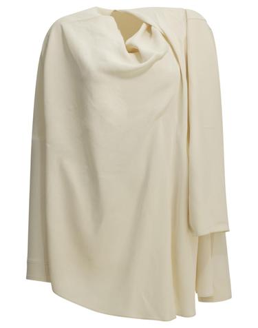 [해외직구][V90]토템 264 WRT0811 FB0414 116ECRU 여성 셔츠 블라우스 남방 Blouse with a scarf neckline