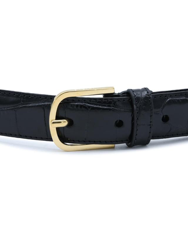 토템 [해외직구][Q11]토템 231812914281001 여성 벨트 허리띠 BLACK LEATHER BELT 착용컷