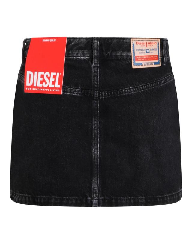 디젤 [해외직구][Q11]디젤 A0493509P0902 여성 스커트 치마 BLACK COTTON SKIRT 착용컷